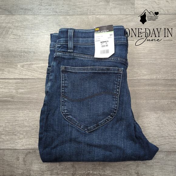 Lee Flex Motion Straight Leg Jeans Size 14 Short - Picture 6 of 6